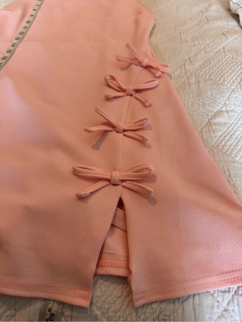 Club L London Pale Pink Sleeveless Midi Dress with Side Bows - Picture 6 of 12